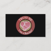 Cartes de visite boucher avec arrière - plan noir (Dos)