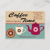 Cartes de visite, Boulangerie de haricots à café (Dos)