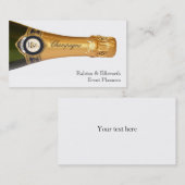 Cartes de visite bouteille de Champagne (Devant / Derrière)