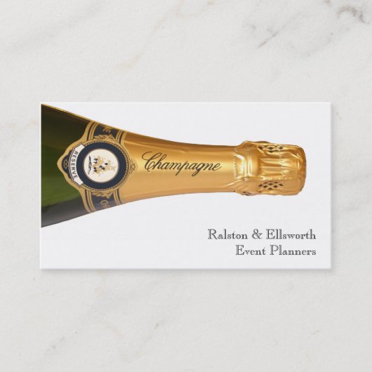 Cartes de visite bouteille de Champagne (Devant)