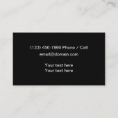 Cartes de visite branchés à deux côtés (Dos)