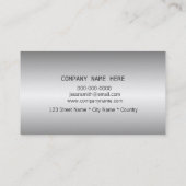 Cartes de visite brillants de l'ingénierie métalli (Dos)