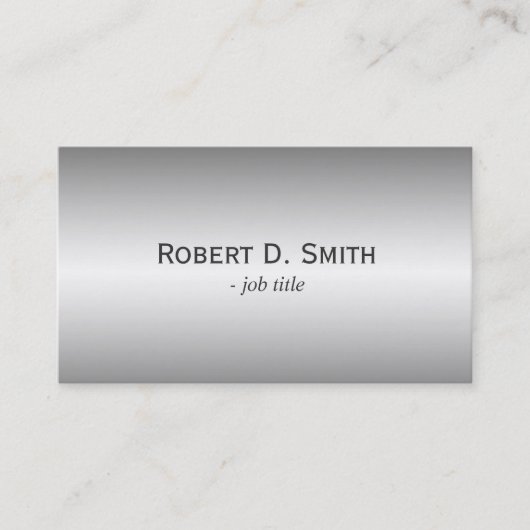 Cartes de visite brillants de l'ingénierie métalli (Devant)