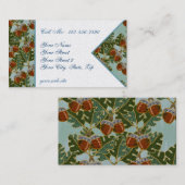 Cartes de visite brodés de maïs et de chêne (Devant / Derrière)