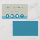 Cartes de visite bronzages bleus de directeur (Devant / Derrière)