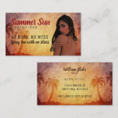 Cartes de visite bronzages de slogans de jet (Devant / Derrière)