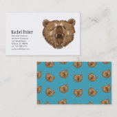 Cartes de visite Brown de grizzly (Devant / Derrière)