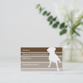 Cartes de visite Brown de silhouette de chien de (Debout devant)