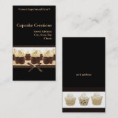 Cartes de visite Brown et noirs de petit gâteau (Devant / Derrière)