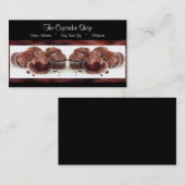 Cartes de visite Brown et noirs de petit gâteau (Devant / Derrière)