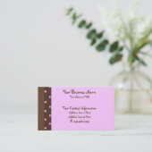 Cartes de visite Brown et roses de norme de point (Debout devant)