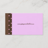 Cartes de visite Brown et roses de norme de point (Dos)