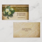 cartes de visite bruns de roses de victorian (Devant / Derrière)