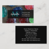 Cartes de visite Cabochon crépités de perle (Devant / Derrière)