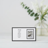 Cartes de visite - cadre de tableau noir (tapis (Debout devant)