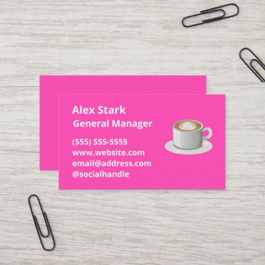Cartes de visite Café (Devant/Arrière en situation)