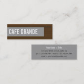 cartes de visite > café grand [chocolat : gris] (Devant / Derrière)