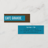 cartes de visite > café grande [chocolat : turquoi (Devant / Derrière)