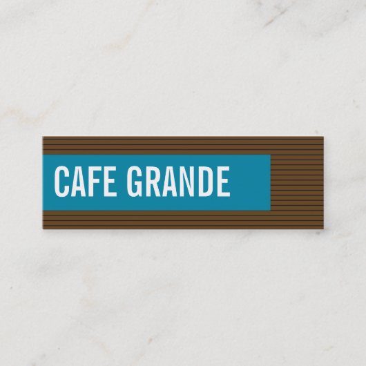 cartes de visite > café grande [chocolat : turquoi (Devant)