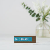 cartes de visite > café grande [chocolat : turquoi (Debout devant)