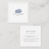 Cartes de visite Carré aquarelle (Devant / Derrière)