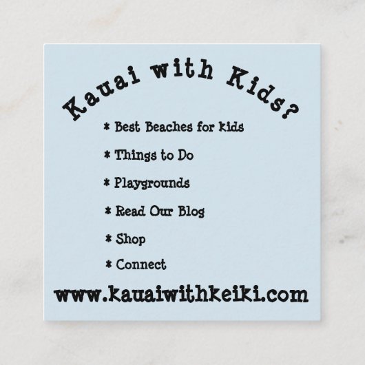 Cartes de visite carrés (Dos)