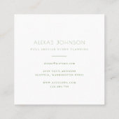 Cartes de visite Carrés de printemps de verdure mo (Dos)