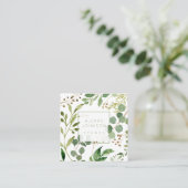 Cartes de visite Carrés de printemps de verdure mo (Debout devant)