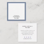 Cartes de visite Carrés de Slate Grey (Devant / Derrière)