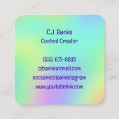 Cartes de visite Carrés Rainbow Gradient (Devant)