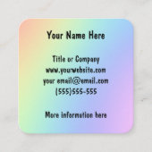 Cartes de visite Carrés Rainbow Gradient (Devant)