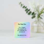 Cartes de visite Carrés Rainbow Gradient (Debout devant)