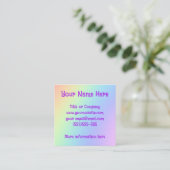 Cartes de visite Carrés Rainbow Gradient (Debout devant)