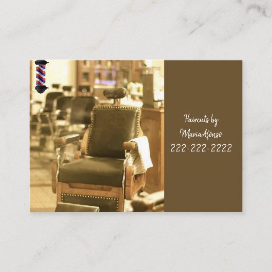 Cartes de visite, Cartes de visite Barbershop (Devant)