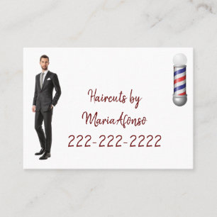 Cartes de visite, Cartes de visite Barbershop