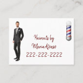 Cartes de visite, Cartes de visite Barbershop (Dos)