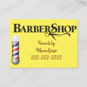Cartes de visite, Cartes de visite Barbershop (Dos)