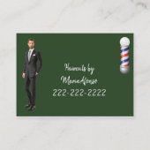 Cartes de visite, Cartes de visite Barbershop (Dos)