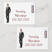 Cartes de visite, Cartes de visite de barbier (Devant / Derrière)