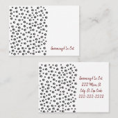 Cartes de visite, Cartes de visite de pattes de ch (Devant / Derrière)