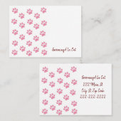 Cartes de visite, Cartes de visite de pattes de ch (Devant / Derrière)