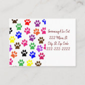 Cartes de visite, Cartes de visite de pattes de ch (Dos)