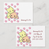 Cartes de visite, Cartes de visite de pattes de ch (Devant / Derrière)