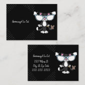 Cartes de visite, Cartes de visite de pattes de ch (Devant / Derrière)