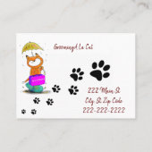 Cartes de visite, Cartes de visite de pattes de ch (Dos)