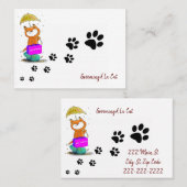 Cartes de visite, Cartes de visite de pattes de ch (Devant / Derrière)