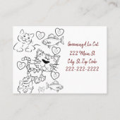 Cartes de visite, Cartes de visite de pattes de ch (Dos)