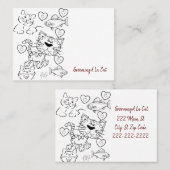 Cartes de visite, Cartes de visite de pattes de ch (Devant / Derrière)