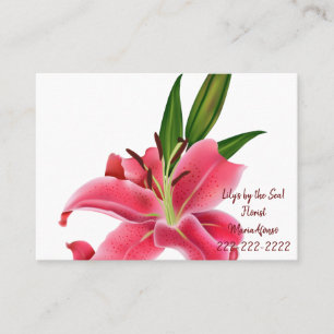 Cartes de visite, Cartes de visite du fleuriste Li