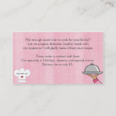 Cartes de visite Casquettes Lady Chef (Dos)